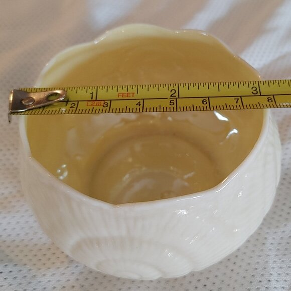 Belleek NAUTILUS SHELL Porcelain CREAMER CREAM PITCHER & SUGAR Bowl - Picture 12 of 12